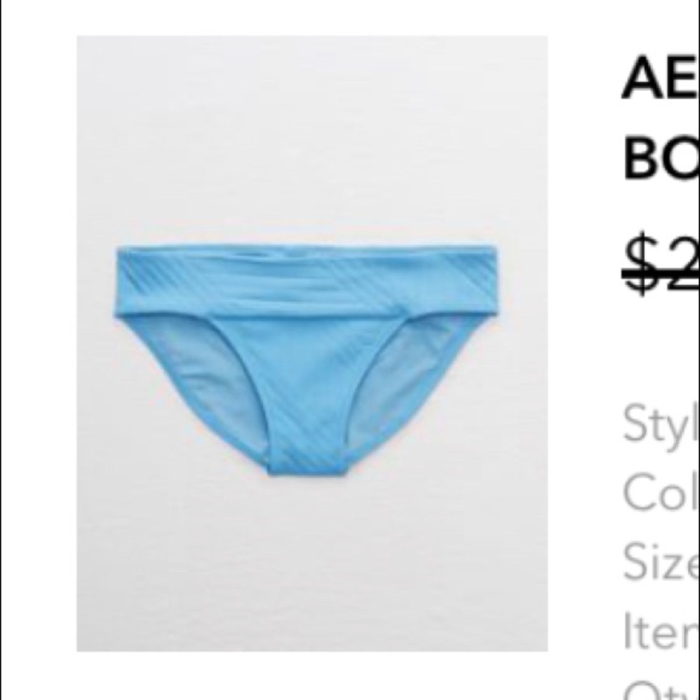 Aerie Ribbed Bikini Bottom